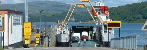 Lochaline/Fishnish ferry looking up Loch Aline